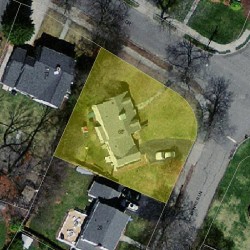 66 Fairway Dr, Newton MA 02465-1715 aerial view