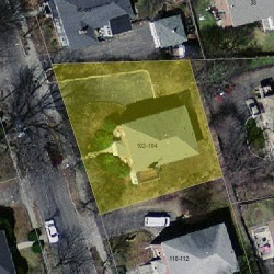 102 Withington Rd, Newton MA 02460-2040 aerial view
