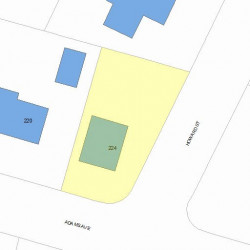 224 Adams Ave, Newton MA 02465-1503 plot plan