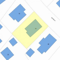 63 Clark St, Newton MA  02459-2425 plot plan