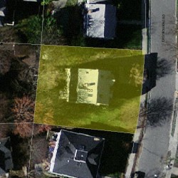 133 Eastbourne Rd, Newton MA  02459-1605 aerial view