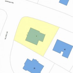 4 Village Cir, Newton MA  02459-3071 plot plan