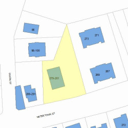281 Watertown St, Newton MA 02458-1356 plot plan