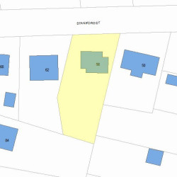 56 Staniford St, Newton MA  02466-1112 plot plan