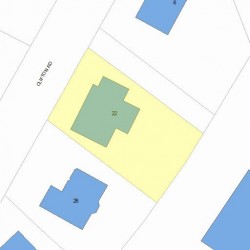 22 Clifton Rd, Newton MA 02459-3147 plot plan