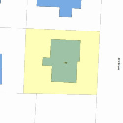 199 Parker St, Newton MA 02459-2550 plot plan