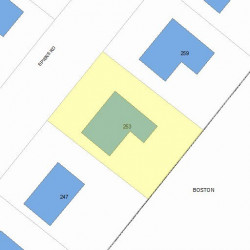 253 Spiers Rd, Newton MA  02459-3705 plot plan