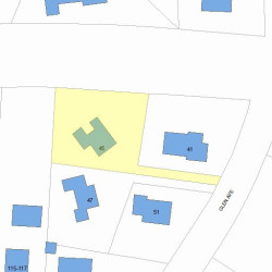 45 Glen Ave, Newton MA 02459-2048 plot plan