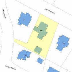98 Washington St, Newton MA 02458-2220 plot plan