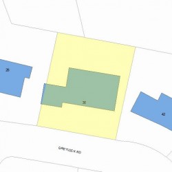 36 Greylock Rd, Newton MA 02465-2704 plot plan