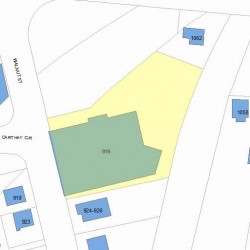 916 Walnut St, Newton MA 02461-1135 plot plan