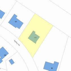 115 Dorset Rd, Newton MA 02468-1454 plot plan
