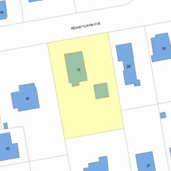 36 Pennsylvania Ave, Newton MA 02464-1323 plot plan