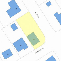201 Auburndale Ave, Newton MA 02466-1602 plot plan