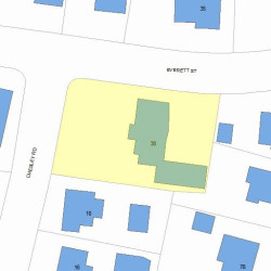 38 Everett St, Newton MA  02459-1940 plot plan
