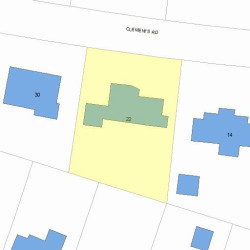 22 Clements Rd, Newton MA 02458-2618 plot plan