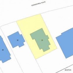 28 Commonwealth Ave, Newton MA 02459 plot plan