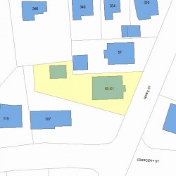 61 Rowe St, Newton MA 02466-1524 plot plan
