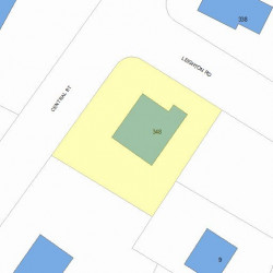 348 Central St, Newton MA 02466-2205 plot plan