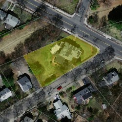 110 Woodward St, Newton MA 02461-1313 aerial view