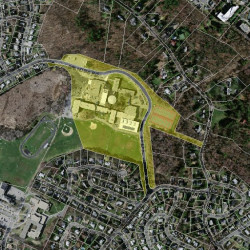 140 Brandeis Rd, Newton MA 02459-2799 aerial view