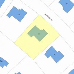 25 Peregrine Rd, Newton MA  02459-3442 plot plan
