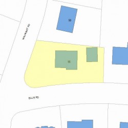 55 Ellis Rd, Newton MA  02465-2916 plot plan