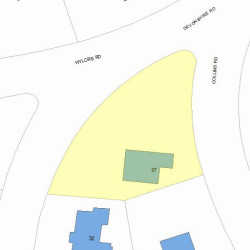 87 Collins Rd, Newton MA  02468-2209 plot plan