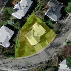 155 Cynthia Rd, Newton MA  02459-2865 aerial view