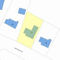 101 Washington St, Newton MA 02458-2248 plot plan