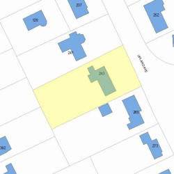 243 Upland Ave, Newton MA 02461-2002 plot plan