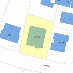 135 Pearl St, Newton MA 02458-1443 plot plan