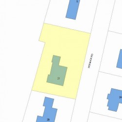 21 Pickwick Rd, Newton MA 02465-2818 plot plan