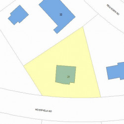 21 Mossfield Rd, Newton MA  02468-1921 plot plan