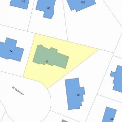 48 Edward Rd, Newton MA 02465-1120 plot plan