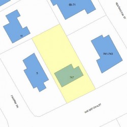 747 Watertown St, Newton MA  02460-1346 plot plan