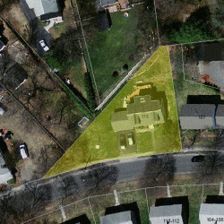 115 Rowe St, Newton MA 02466-1527 aerial view