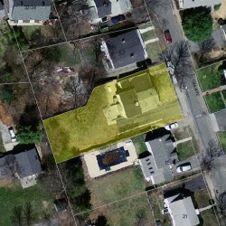 11 Oak Ave, Newton MA  02465-1814 aerial view