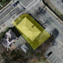 538 California St, Newton MA  02460-1243 aerial view