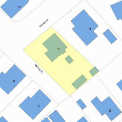78 Upham St, Newton MA  02465-1520 plot plan