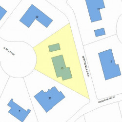 10 Nightingale Path, Newton MA  02459-3521 plot plan
