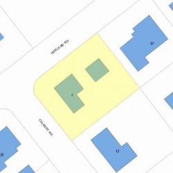 4 Colbert Rd, Newton MA 02465-2933 plot plan