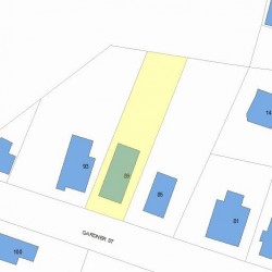 89 Gardner St, Newton MA 02458-1439 plot plan