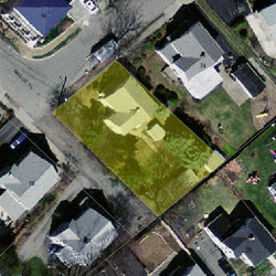 78 Upham St, Newton MA  02465-1520 aerial view