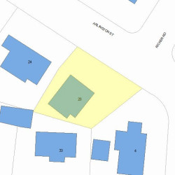 20 Arlington St, Newton MA 02458-2423 plot plan