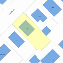 168 Linwood Ave, Newton MA 02460-1429 plot plan
