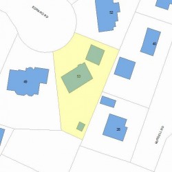 53 Edward Rd, Newton MA  02465-1120 plot plan