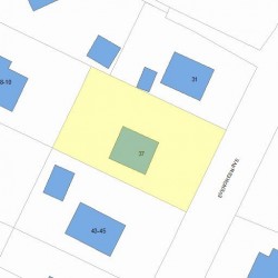 37 Evergreen Ave, Newton MA 02466-1702 plot plan