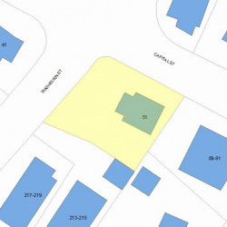 55 Capital St, Newton MA 02458-1331 plot plan