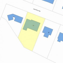 11 Chatham Rd, Newton MA  02461-1009 plot plan